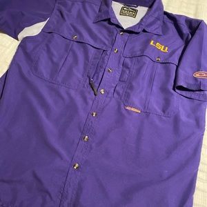 Size Large Purple Drake Wingshooter’s LSU shirt
